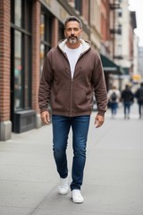 LL Bean Katahdin Iron Works Hoodie Mens XL Sherpa Lined Jacket Brown Vintage 90s