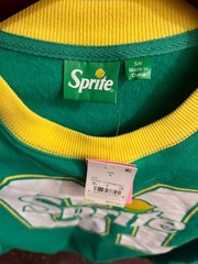 Sprite Sweatshirt Green and Yellow Unisex US Size S