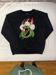 Gimme Danger LA “Snake Eyes” Graphic Crewneck Sweatshirt Black Size L