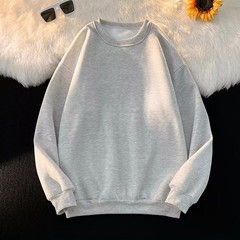 Plush Casual Wear Men O-Neck Sweatshirt Round Neck Design Ideal For Spring