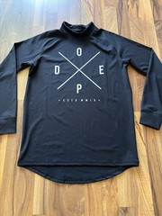 DOPE Men’s Black Long Sleeve Graphic Tee with White Logo Size S