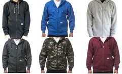 PROCLUB PRO CLUB MEN’S HEAVYWEIGHT FULL ZIPPER HOODIE PLAIN ZIP UP HOODED JACKET