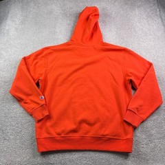 Champion Hoodie Mens Large Orange Camo Box Logo Pullover Athletic Sweatshirt