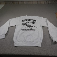 Champion Sweatshirt Mens Small Gray Gym Lifting Workout Redemption HTX Scorpion