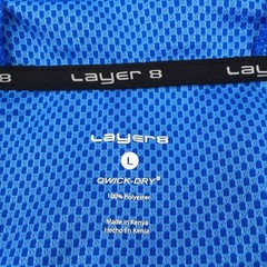 Layer 8 Qwick Dry Performance Hoodie Men L Blue Athletic Gym Workout Lightweight