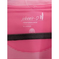 Johnnie-O Mens Performance Golf Hybrid Hoodie 1/4 Zip Pink Striped Cabo XL New