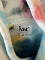 feat Tie-Dye Pullover Hoodie 2XL Multicolor Fleece Drawstring Kangaroo Pocket