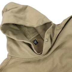 ASRV Tech-Terry Hoodie Mens Large L Beige Sweatshirt Pullover Training DSG-0648