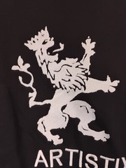 NWT Artistix Mens Small S Lion Black/White Pullover Long Sleeve Sweatshirt $135