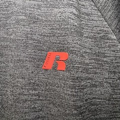 Russell Athletic Tech Fleece Hoodie Sweatshirt Men Size Medium Gray Heather Pink