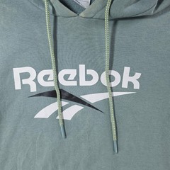 Reebok Hoodie Mens Medium Green Yellow Colorblock Classic Logo Pullover