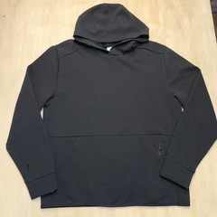 DSG Mens Medium Everyday Fleece Hoodie Black Athletic Sweatshirt Zip Pocket NEW