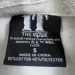 IT The Movie Pennywise Hoodie Small White Warner Bros Horror Clown Graphic 90s
