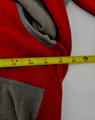 The North Face 1/4 Zip Fleece Deep Red-Gray Lightweight Pullover Men’s LG