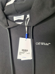 Off-White c/o Virgil Abloh Cloud Arrow Skate Hoodie Black Mens Medium Oversized