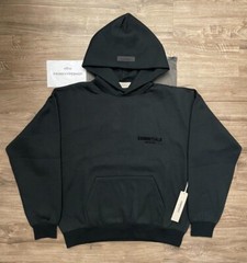 NEW Fear of God Essentials Set Hoodie & Sweatpant Stretch Limo Black Size XS-XL