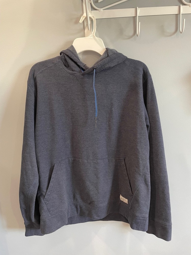 Eddie Bauer Men’s Large Everyday PO Hooded Sweatshirt, Navy, Cotton / Polyester