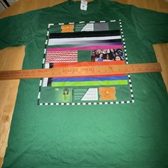 Graphic Color Test Pattern T Shirt Large Green Port & Company Art Tee