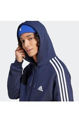 NEW adidas men Essentials Fleece 3-Stripes Full-Zip Hoodie RETAIL 2XL $65