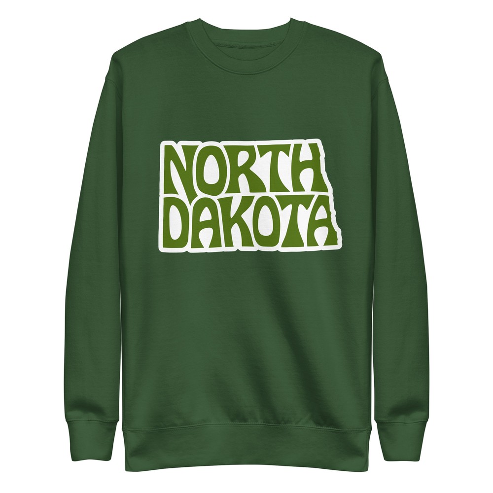 Retro North Dakota NDSU UND Green Unisex Sweatshirt S,M,L,XL,2X,3X