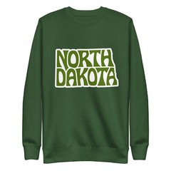 Retro North Dakota NDSU UND Green Unisex Sweatshirt S,M,L,XL,2X,3X