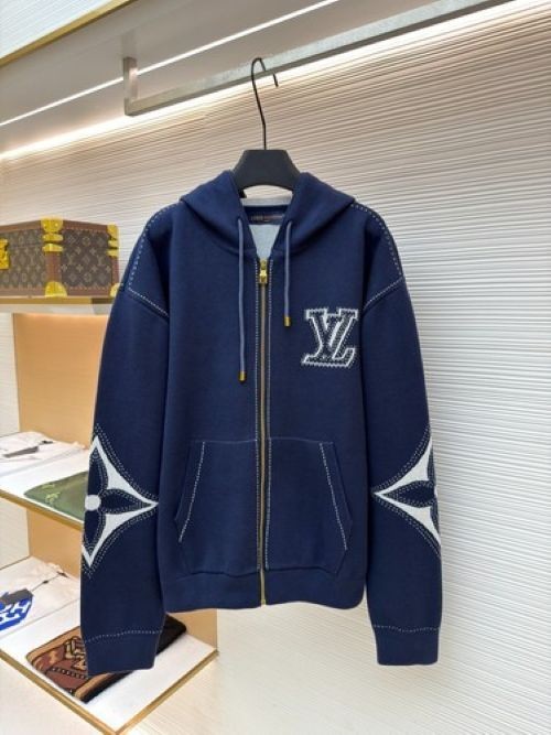 “New Without Tags Box Included Designer Full Zip Hoody Blue with Accents