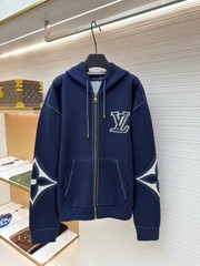 “New Without Tags Box Included Designer Full Zip Hoody Blue with Accents