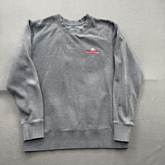 Burlebo Sweatshirt Mens Medium Gray Fleece Crewneck Pullover Outdoor Logo