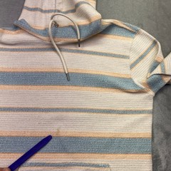 Quiksilver Great Otway Pullover Hoodie Mens Striped Textured Knit Pullover Sz M