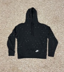 Mens Nike All Over Print Multicolor Swoosh Sweatshirt • Size Small S Black Y2K