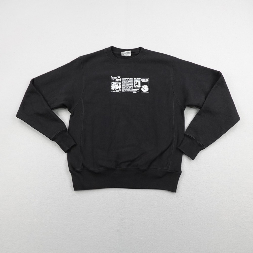 Champion Sweatshirt Mens Small Black Avengers Marvel Reverse Wave Pullover Crew