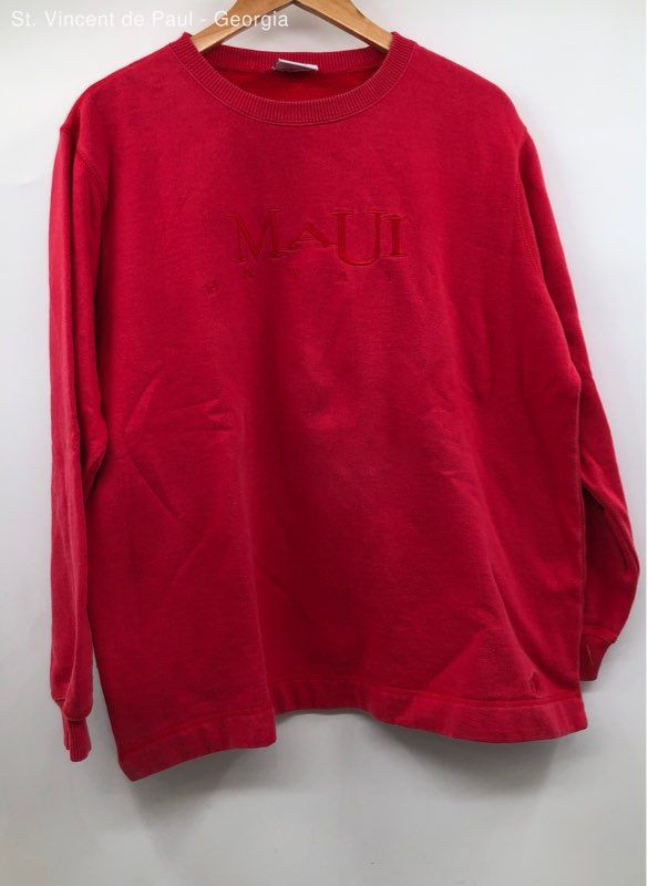 Sgt. Leisure Hawaii Red Maui Hawaii Crewneck Pullover Sweatshirt – Size XL
