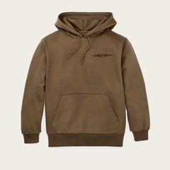 Filson Prospector Embroidered Hoodie Dark Tan Brown Diamond Mens S NWT