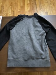 The North Face Men’s S Gray/Black/Green Full Zip Fleece Hoodie Pockets High Neck