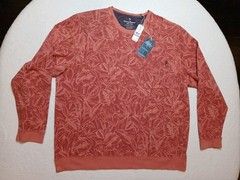 NWT Tommy Bahama Sweatshirt Men 2XL XXL Ben & Terry Twilight Palms Coral $128