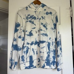 Threads 4 Thought Sustainable Apparel Men’s Blue Tie Dye Hoodie Lightweight