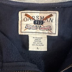 Oarsman 913 Navy Blue Quarter Zip Pullover Sweatshirt with Boeing Logo
