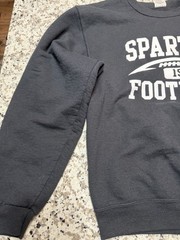 Black Spartan Football Sweater Medium 19 Jerzees NUBLEND