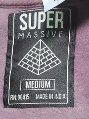 Super Massive Pullover Hoodie Medium Geometric Pattern Jacket Plum Orange