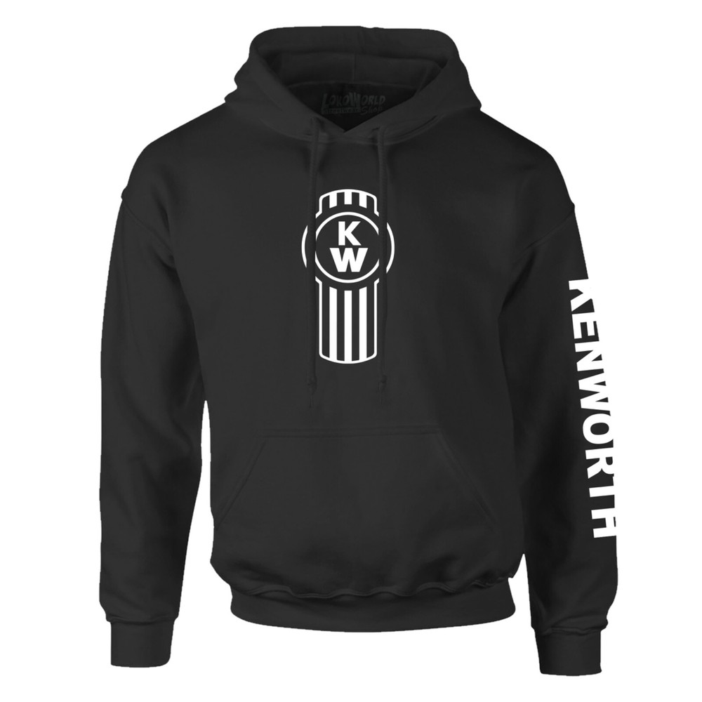 Kenworth W900 Truck Classic Logo, Black Hoodie.