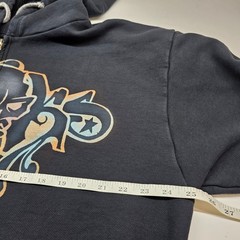 VTG The Great China Wall Hoodie Full Zip Men XXL Skull Graffiti Style Los Angele