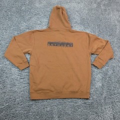 Enthuzst Apparel Co Hoodie Mens XL Brown Fleece Printed USA Back Graphic