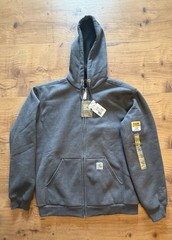 CARHARTT Rain Defender Zip Front Hoodie Jacket HEATEHER GRAY Adult Small NEW