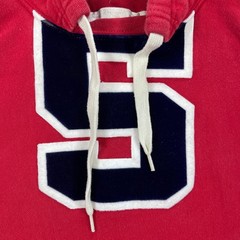 Triple Five Soul Hoodie Mens XXL Red Varsity Letter S Pullover Streetwear Cotton