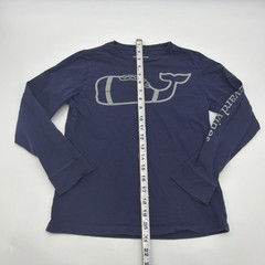 Vineyard Vines Sweatshirt Boys 8-10Y Blue Graphic Print Logo 100% Cotton.#45531