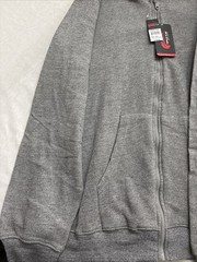 Triple Play Zipper Hoodie Fleece Jacket Long Sleeve Grey 2XL.