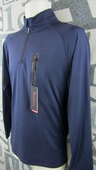 New One Day Away Lightweight 1/4 Zip Pullover Jacket Men M Navy Blue Stretch $79