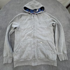SIMS Hoodie Teens XL Gray Full Zip Hooded Pockets Lined Quilted Snowboarding