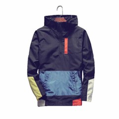 Men Hoodies Pullover Outwear Loose Pocket Hooded Sweatshirt Splice Jacket