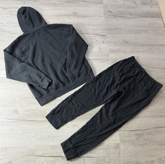 Nike Sportswear Fleece Black Sweatsuit Hoodie & Pants Joggers Set Size Large